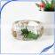 Wedding jewelry customized flower resin bracelet with dried fresh flower bangles
