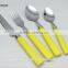 South American Market Plastic Handle Stainless Steel Flatware Bulk Sell