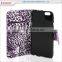two card slot separable leopard pu leather flip cover case for lg magna g4 stylus