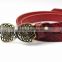 Top layer leather fashion women new design bowkont buckle wine red leather belt