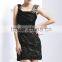 Sexy backless sleeveless latest fashion lace girls party dresses 8026