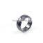 Stainless steel Ceramic micro-setting cz diamond new coming design black simple ring jewelry