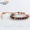 6mm artificial leather tourmaline bracelet, wholesale expandable bracelet, weave bracelet