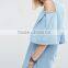 Guangzhou New Casual Cold Shoulder Wide Leg Woman Short Denim Jumpsuits