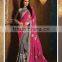 Multi Color Viscose Georgette On Net Saree