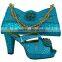 Classical black italian shoes and bag matching set