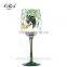 Handmade Transparent high temperature decal small bird crystal Red Wine Glass
