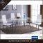 Cheap modern glass top hotel dining table