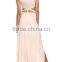 Fashion Champagne High Slit women evening dress,Beautiful Sexy Pictures Of Girls Without Dress