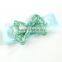 Popular design baby cotton headband polka dot hair accessories bow top kids knitted baby headband