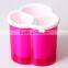 Round Chopsticks Cage Layered Double Drip Drain Chopstick Helper Three Grid Desktop Chopstick Tube