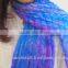 New design wrinkle silk scarf with wave line for women accessories