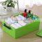 2016 larger candy color cheap plastic storage container/ storage bins with handle and wheel