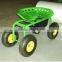 garden seat cart/ garden scooter with four wheels