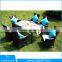 Luxury 6 Seats Outdoor Furniture Rattan Dining Set / Rattan Garden Furniture