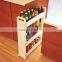 Detachable Three Storage Shelving Plastic movable pulley Slide Out Storage Rack