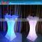 glowing great led bar stool/led plastic bar table/led rechargeable color changing table