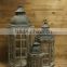 Vintage Wooden Candle Lantern Distressed Garden Lantern Set of 3 Wholesale