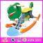 2015 Kids Wooden Animals Zoo Rocking Horse,Painted Swing Horse Toys for children,Cheapest baby wooden rocking horse toy WJY-8108