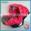 Hot Pink Rosette with Damaks Infant Car Seat Cover Canopy Cover Set fit most Infant Car Seat