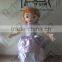 Lilac dress crown princess cartoon mascot costume