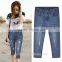 2016 Euro fashion style jeans personality skinny trousers cropped Jeans