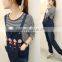 Maternity spring new pregnant women overalls / Korean fashion pregnant women jeans overalls / Spring and Autumn prop belly pants