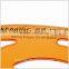 China manufacture yellow 3mm thickness plastic inking edges on all sides french curve ruler