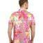 Latest design sublimated full summer flower printed polo shirt 100% polyester polo shirt