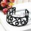 Latest black metal jewelry bangle,popular heart style bangle for young girls