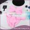 Top quality three-piece ladies swimsuit sexy girls split bikini with bow tie