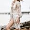 fashion sexy 2017 summer transparent embrodiery ladies beach dress