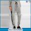 Women side stripe gray and black terry running pants