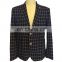 Factory OEM Slim Wool Check Blazer For Men With Contrast Lining