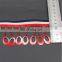 Fashion high quality red color plastic bead with ribbon trim tassel beaded fringe trim for clothing