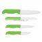 Amazon hot sale colourful plastic handle ceramic knife