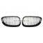 1 Pair Gloss Black Single Slat Line Front Grille Kidney grill for BMW 5 Series E60 E61 2004-2009