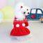 Woolen yarn pet sweater dress wholesale blank polka dot dog sweater