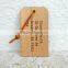Custom made logo and painted color wooden scutcheon tags