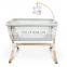 New Product 2020 Adjustable New Born Baby Cot Baby Crib Customized Supported Baby Bedside Bassinet Bed