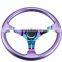 350mm 3 Inches Deep Dish 6 Hole Racing Steering Wheel Neo chrome Spoked
