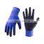 HANDLANDY durable light weight polyester lining production general purpose foam pu full manual machine dipped work glove