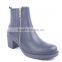 Delicate Design Hot Sale Competitive Price Snakeskin Golden Zipper High Ankle Length Boots for Women