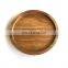 wholesale custom varnish acacia solid wood drink coaster coffee cup mat tableware bowl pad for household