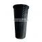 Black Double Wall Studded Glitter Grid Matte Black Acrylic Plastic Tumblers Cup Studded Coffee Tumbler Cups with Lid Straw