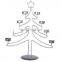 black Christmas metal candle holder