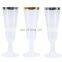 Hard Plastic Clear Disposable Drinkware Wine Glass Champagne Flutes