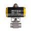 COVNA DN40 1.5 inch 2 Way 5000PSI High Pressure 316 Stainless Steel Pneumatic Actuated Ball Valve