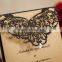 Inexpensive Fantastic Handmade Black Laser Cut Floral Wedding Invitations Wraps