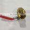 Custom Male Thread Metal Handle Brass Ball Valve With Red Handle For Gas Or Water